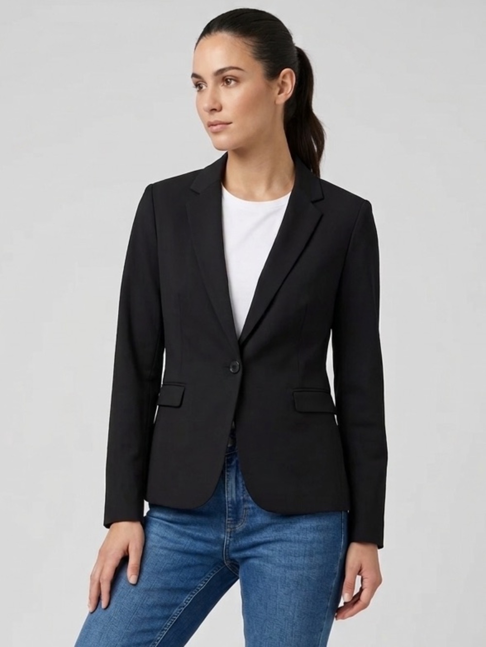 Briefing by Galeries Lafayette Black Blazer – Women’s Size 42 – Classic Tailored